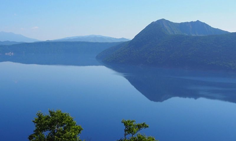 Lake Mashu sparkles in Mashu blue