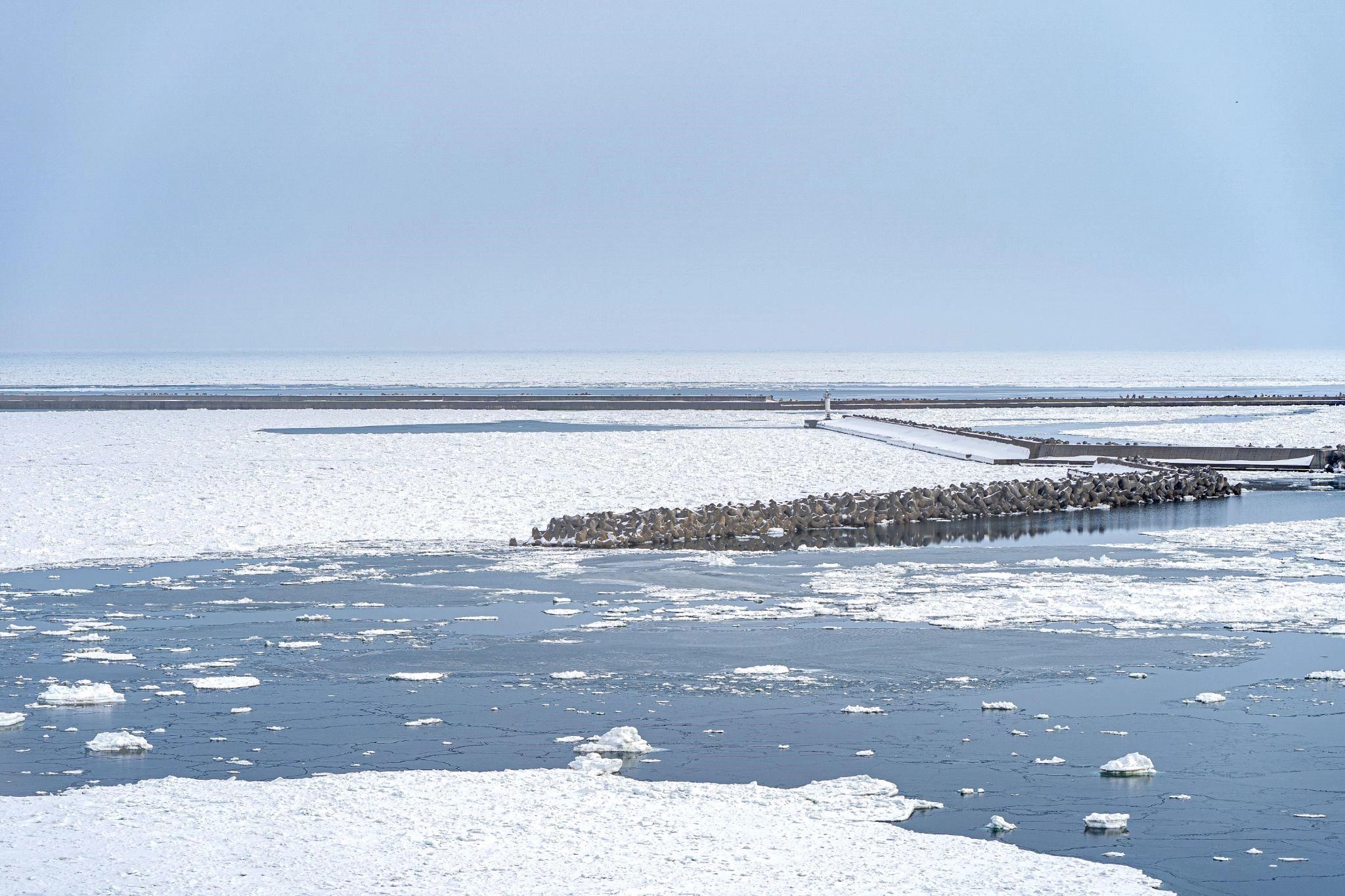 Drifting ice in the Sea of Okhotsk