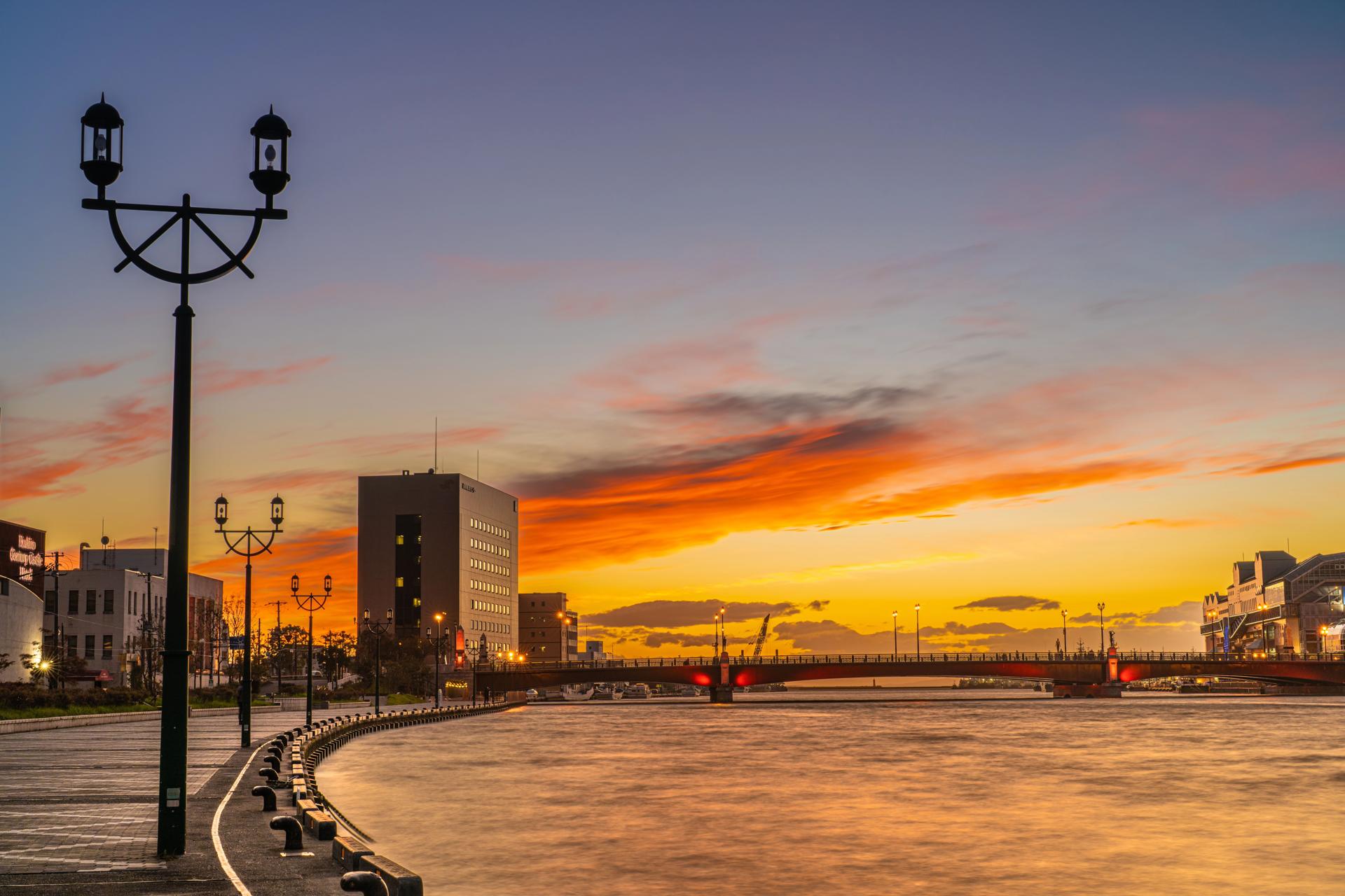 Summer sunset in Kushiro